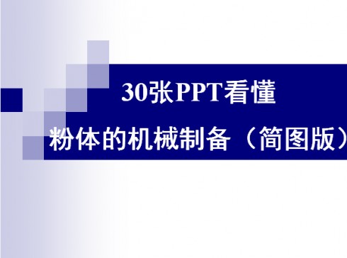 30張PPT看懂粉體的機械制備（簡圖版）